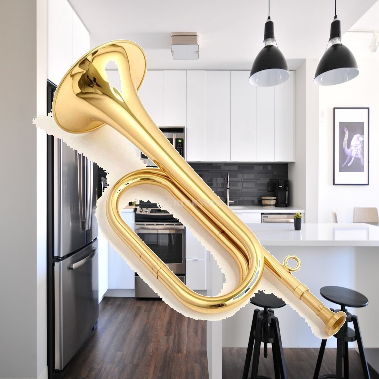 Musical Instrument Bugle - Mini Tromba in Ottone, Strumento Musicale