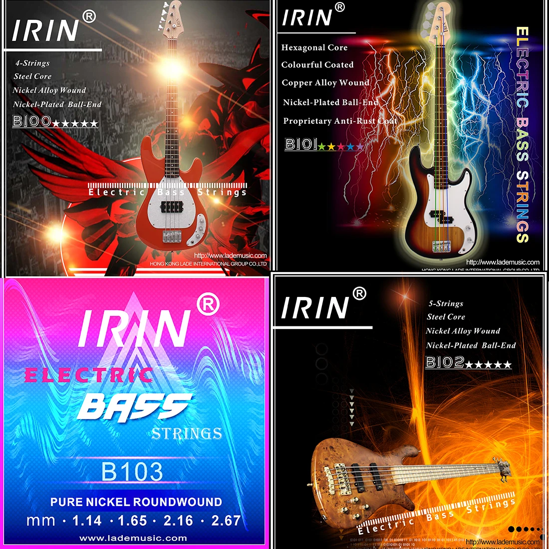 Musical Instrument Strings - Corde per basso elettrico IRIN Accessorio
